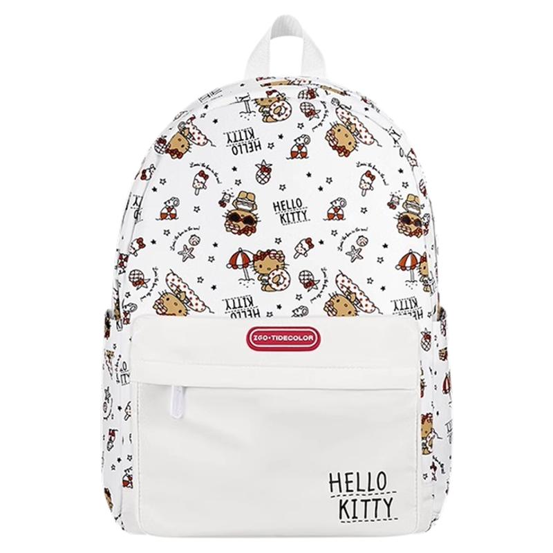 正港ZGO 黑皮hellokitty正版联名书包女学生凯蒂猫轻便旅行双肩包