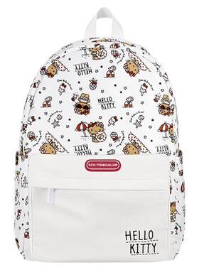 正港背包黑皮hellokitty正版联名书包女学生凯蒂猫女生初中双肩包