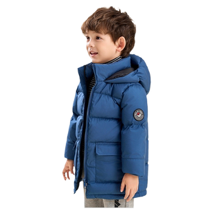 罗蒙男童羽绒服冬季2025新款中长款加厚极寒外套宝宝上衣儿童棉服
