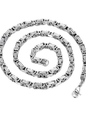 嘻哈古巴链男生高级时尚不掉色帝王链钛钢街头锁骨链百搭潮流配饰