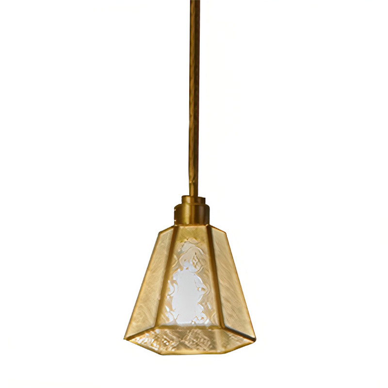 美式复古全铜单头吊灯酒吧酒馆清吧专用定制款商用氛围玻璃吧台灯