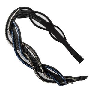 麻花水钻发箍女高级感透气夏季带齿防滑压发头箍气质发卡外出发捆