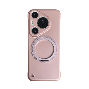 适用华为pura80pro手机壳无边框p70保护套新款带支架p60pro超薄半包p70ultra女高级感p40支点pura70pro+外p50