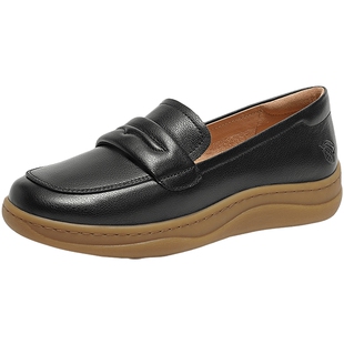 森达乐福鞋女鞋春秋款商场同款通勤舒适豆豆鞋休闲可可4CF25AA4