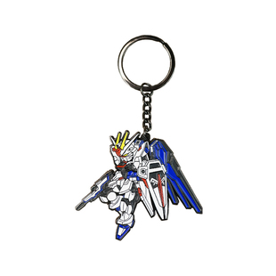 原创自制个性动漫MGSD自由高达巴巴托斯金属烤漆钥匙扣挂件