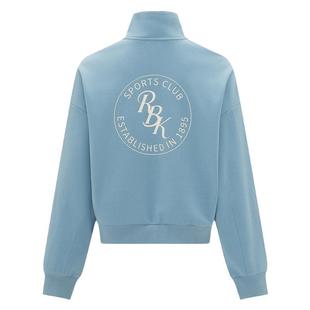 Reebok锐步官方26新品女子运动休闲半开襟拉链针织卫衣套头衫