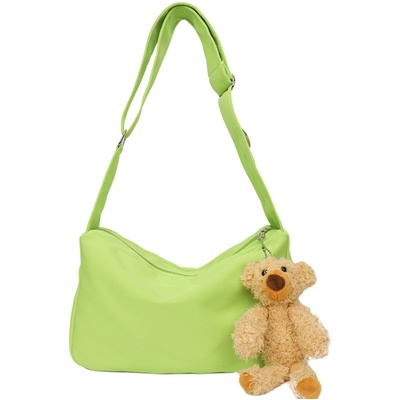 玲澜运动休闲百搭帆布斜挎包五色