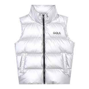 GOLF高尔夫秋冬保暖男马甲白鸭绒外穿背心加厚立领短款羽绒马甲男