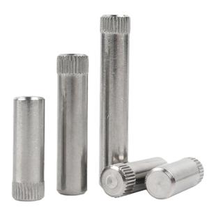 304不锈钢滚花销钉圆柱销连接杆定位销轴 M1.5M2M2.5M3M4M5M6M8
