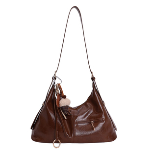 简约百搭大气斜跨好看大容量单肩通勤高级轻奢感包包女手提箱新款