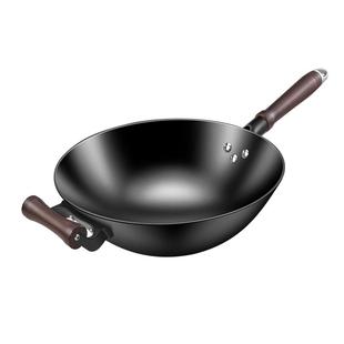 林熹记铁锅陆川生铁铸铁锅炒菜锅家用无涂层不粘锅燃气电磁炉炒锅