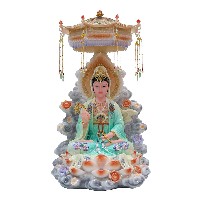 全堂佛像娑婆三圣佛像释迦佛观世音地藏王弥勒佛菩萨家用供奉摆件