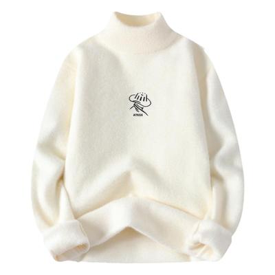 加绒加厚水貂绒针织打底衫