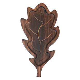 实木树叶托盘茶盘家用茶馆茶道茶台功夫茶具茶托泡茶水果点心盘子