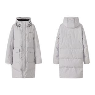 美特斯邦威羽绒服男冬季款简约经典连帽中长款保暖外套