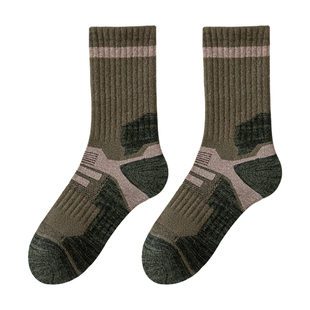 羊毛滑雪袜子男款冬中筒袜加厚保暖专业户外运动徒步登山防滑长袜