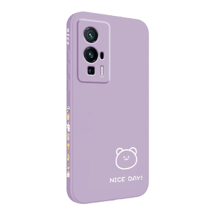 红米k60手机壳Redmik60pro新款redmi简约小熊液态硅胶60e可爱保护套小米k6o高级por男女pr0全包防摔情侣外壳