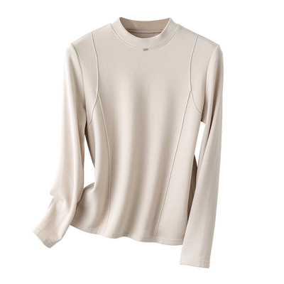 德绒打底衫女秋冬内搭保暖上衣