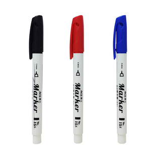 台湾英士15S单头精细速干笔标记笔修补笔油性黑红兰记号笔0.4MM