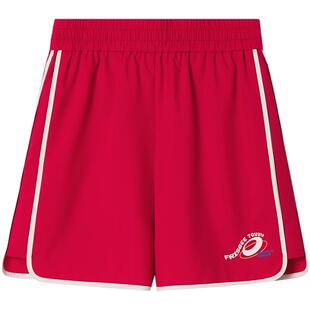 ToyzY2024夏季新款红色宽松运动风短裤女休闲宽松