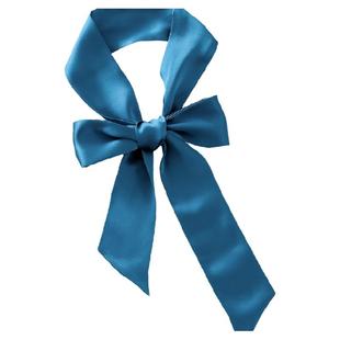 真丝纯色丝带脖饰长条丝巾女2025新款绑发带缠包包飘带手柄绑包包