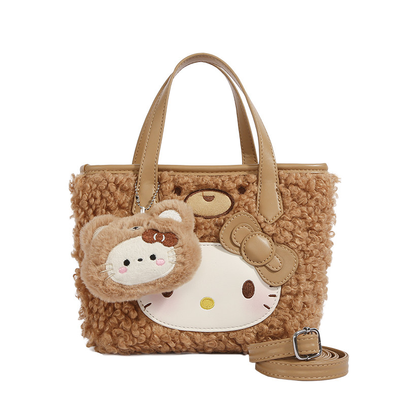 可爱HelloKitty毛凯蒂猫绒手提包