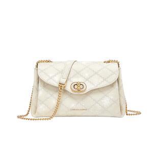 Cnoles蔻一锦感系列包包新款包轻奢女菱格腋下包链条单肩包斜挎包