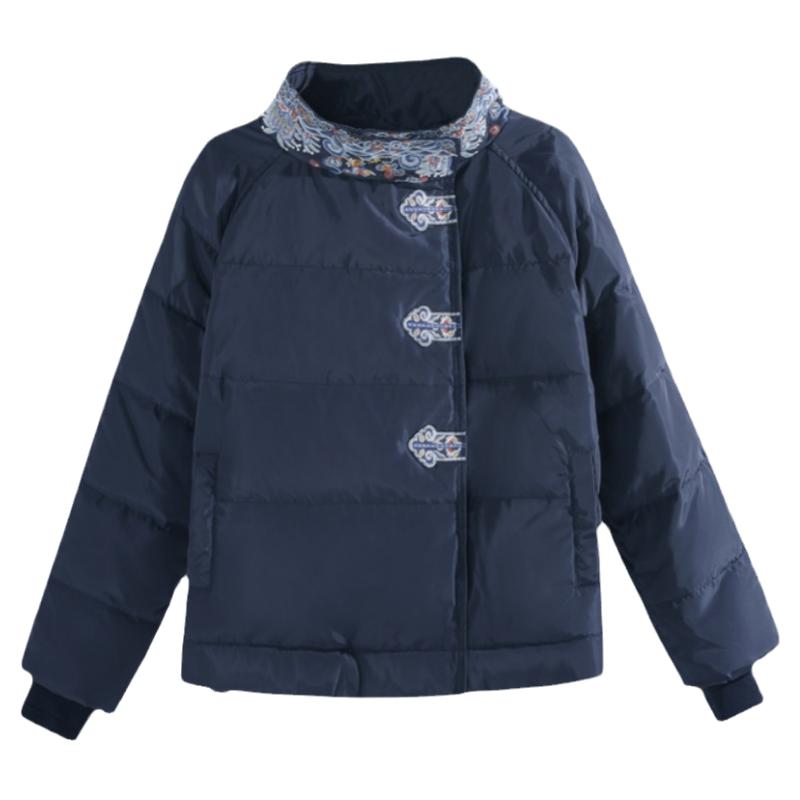 民族风刺绣女士冬装羽绒服