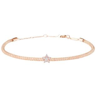 【新年礼物】DJULA茱蕊星耀18K金镶钻星星吊坠玫瑰金手链线上专享