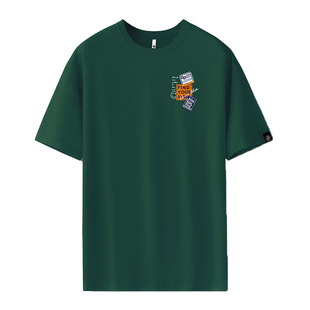 加肥加大休闲运动短袖男款夏季胖子宽松透气吸湿t恤男五分袖汗衫