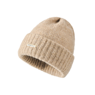 毛线帽子女秋冬季大头围羊毛加厚保暖护耳针织堆堆冷帽男2025新款