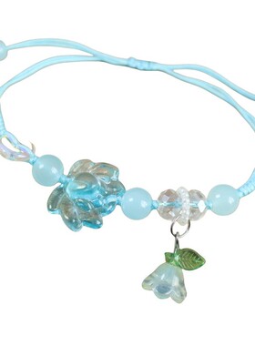 玻璃+合金+国风+编织手链