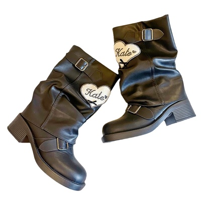 PINKYO原创中筒牛仔靴