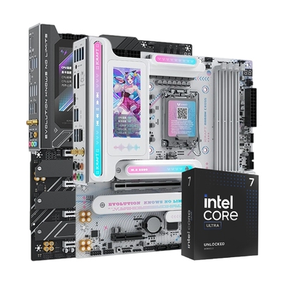 英特尔Ultra 7 265K/245K/225搭铭瑄z860/b860m系列主板cpu套装