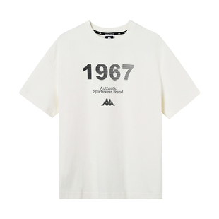 Kappa卡帕情侣短袖T恤2026新款休闲宽松半袖圆领印花凉感上衣男女