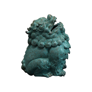 敦煌研究院 朝天吼全铜香炉摆件家用室内熏香茶道中式香纯铜狮子