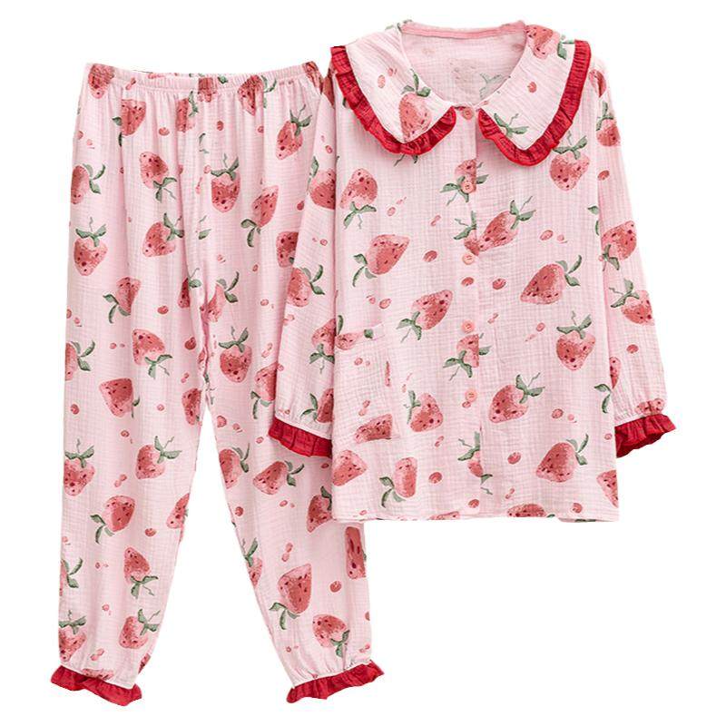 公主风纱布长袖长裤mm200家居服
