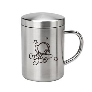 儿童水杯家用316不锈钢防摔带刻度幼儿园专用喝牛奶杯宝宝口杯子