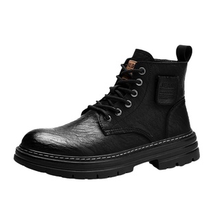 冬季特大码男鞋45加绒保暖马丁靴46高帮工装靴47宽头皮靴子48棉鞋