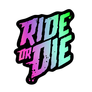 ride or die车贴山地车公路车架速降头盔防水贴纸个性装饰mucoff