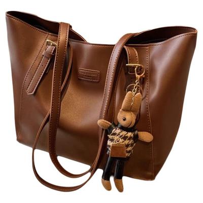 艾程大容量包包女百搭2024新款简约单肩包大学生上课包通勤托特包