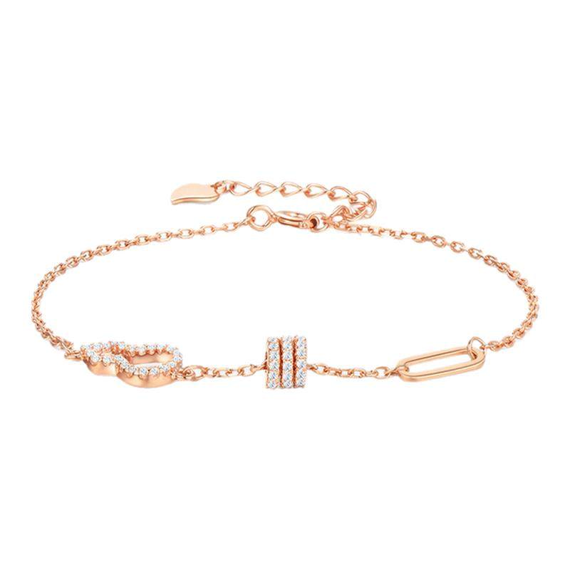 周大生葫芦手链女S925纯银轻奢小众简约高级感首饰生日礼物送女友