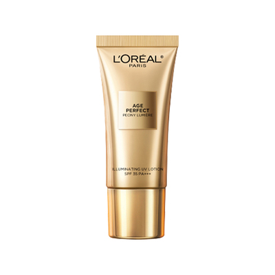 欧莱雅金致臻颜牡丹防晒霜面部隔离霜防晒乳+美白双特证spf35全身