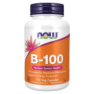 NOW诺奥维生素b族复合b100进口多种维生素胶囊含b26b12肌醇生物素