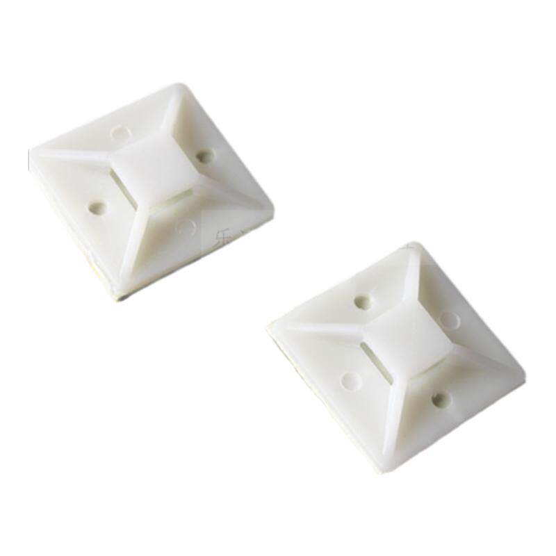 自粘式定位片 吸盘扎带固定座 带胶吸盘30*30  500个集线拉紧器