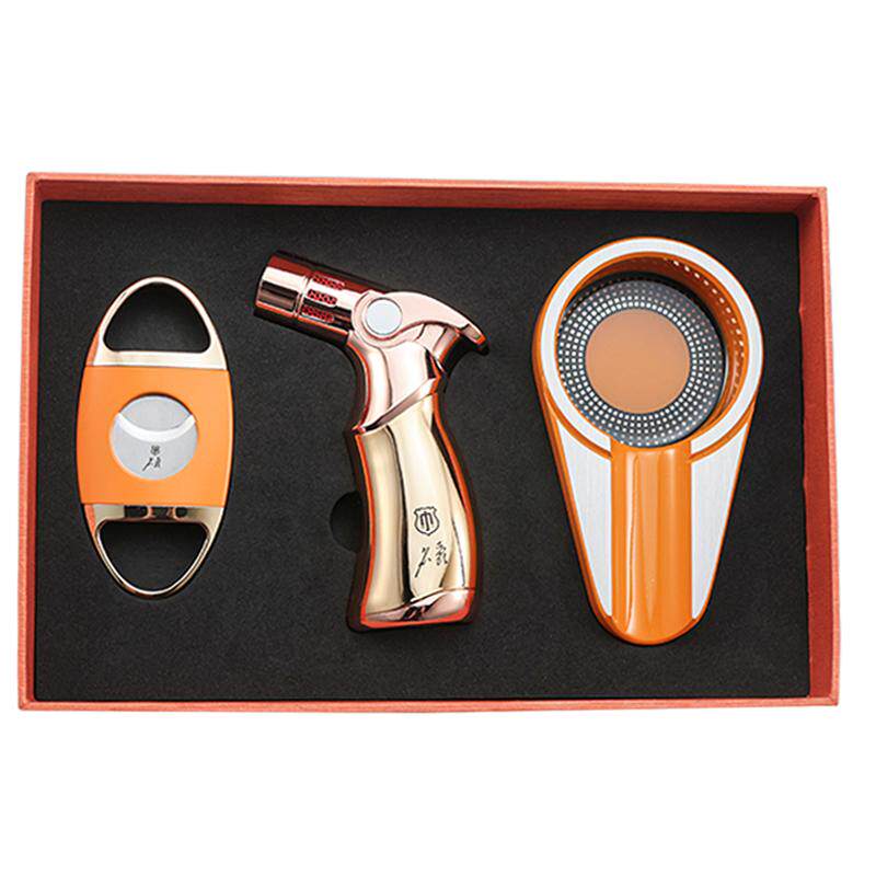 雪茄剪钳套装工具三合一高端雪茄专用剪刀三件套喷枪打火机茄剪刀