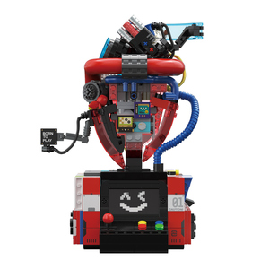 AREAX砖区积木潮玩炽热之心赛博朋克拼装摆件男孩礼物游戏复古