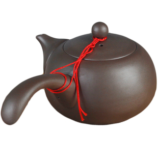 馨明园陶瓷原矿紫陶中式侧把壶养生西施壶好出水泡茶壶带过滤壶绳