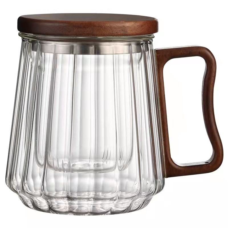 玻璃茶杯家用耐热茶水分离泡茶杯