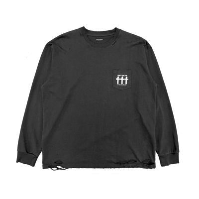 FarArchive下摆破坏印花长袖